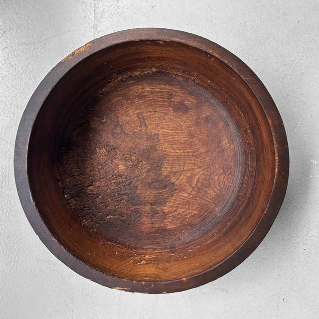 Antique Japanese Wooden Bowl, 1890s For Sale - Image 11 of 13