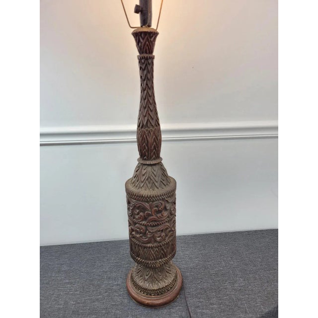 Vintage MidCentury Modern Handcrafted Teak Wood Table Lamps A Pair Chairish