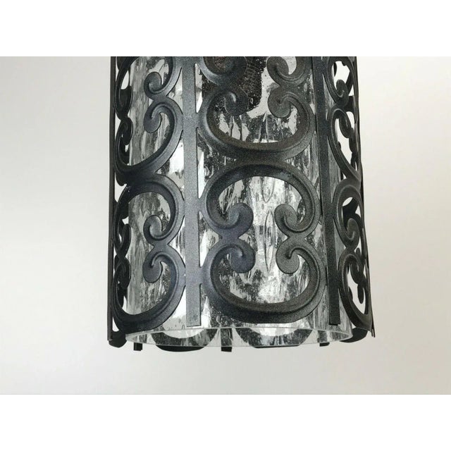 Mid-Century Modern Space Age Pendant Lamp in Metal and Glass For Sale - Image 5 of 9