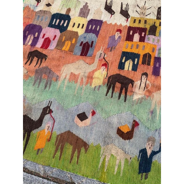 Vintage Egyptian Tapestry, 1950s For Sale - Image 4 of 18