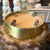 Two 1970s Mid-Century Modern Brass and Fabric Poufs " Him and Her " For Sale - Image 14 of 14