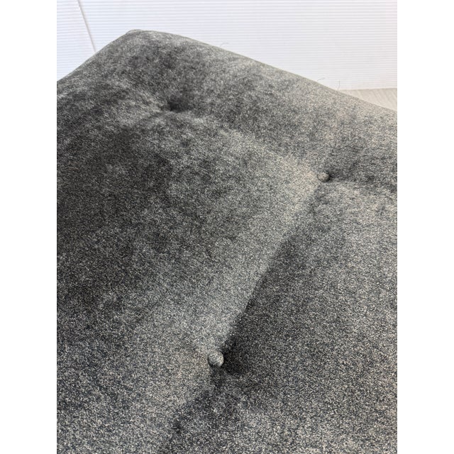 Scheiber Design Group Tufted Ottoman, Charcoal For Sale - Image 14 of 16