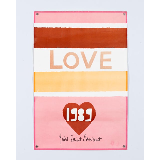 Love 1989 Original Art Poster by Yves Saint Laurent For Sale - Image 3 of 9