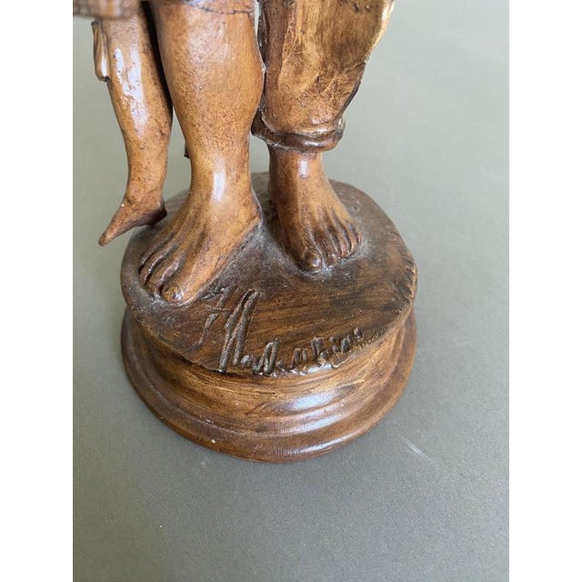 Late 20th Century Carved Wooden Fisherman Sculpture, Italy For Sale - Image 17 of 18