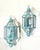Pair of Vintage Solid Brass & Beveled Glass Wall Lantern - Sconces - Verdigris For Sale - Image 13 of 17