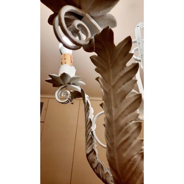 Wrought Iron Chandelier, 1930s For Sale - Image 6 of 9
