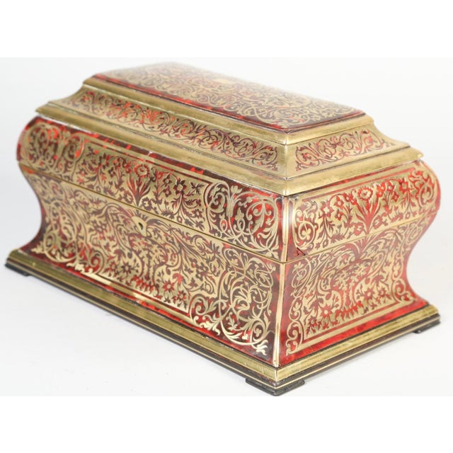 Victorian Boulle Casket-Form Letter Box, Halstaff and Hanover For Sale - Image 4 of 11