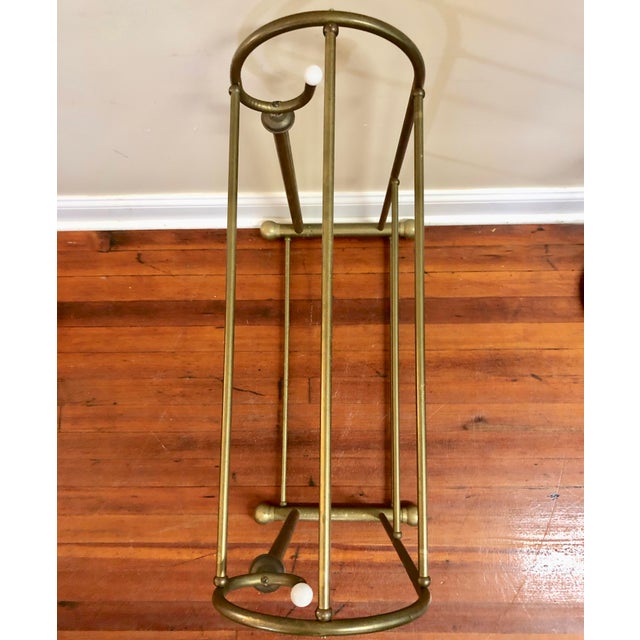 Vintage Brass Quilt Rack Blanket Stand Valet Freestanding Towel Holder