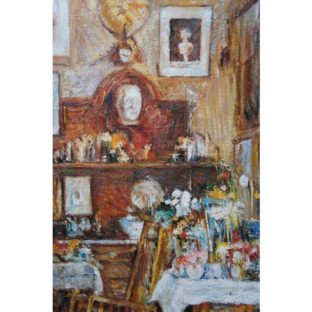 The Room of Flowers Impressionist Oil Painting After Frederick Childe Hassam 43" For Sale - Image 10 of 12