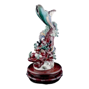 Republic of China Period Shiwan Yao Ocean Carp Dragon Statue