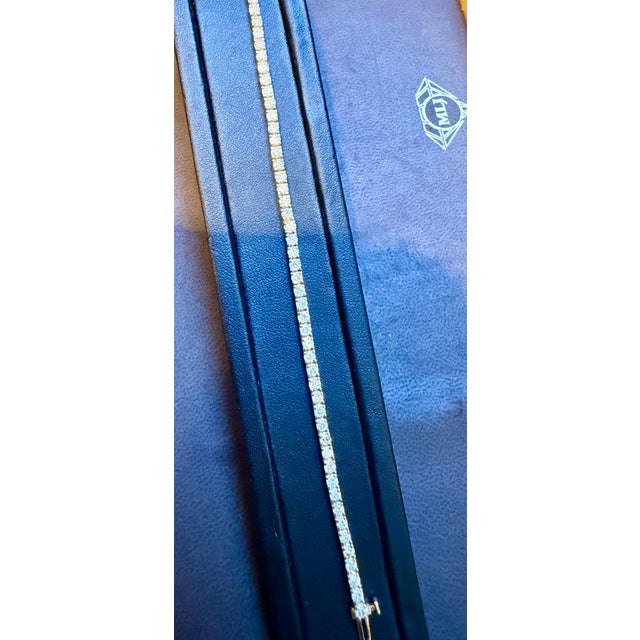 Round Diamond Line Tennis Bracelet in Yellow Gold 3.85 Carat, 14 K Yellow Gold For Sale - Image 11 of 18