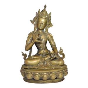 16.75" Tibetan Vajrasattva Bronze Buddha Statuary