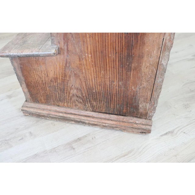 Brown Antique Kneeler in Larch Wood, 1780s For Sale - Image 8 of 12