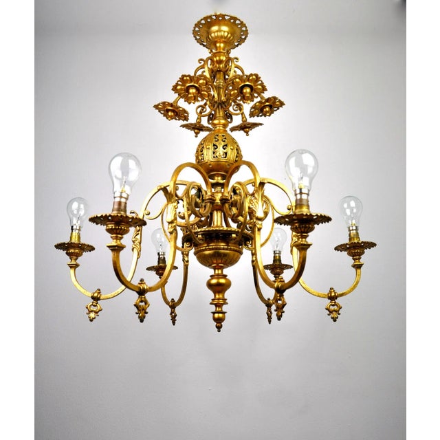 Antique French Chandelier For Sale - Image 3 of 13