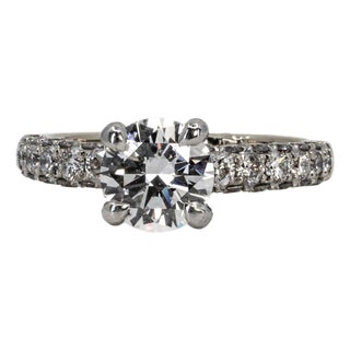 Late 20th Century 1.27 F SI1 RB GIA Ring, Size 5 For Sale