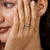 Natural Emerald Ruby Diamond Multi-Stone Spinner Band Ring in 925 Silver, Size 6 For Sale - Image 6 of 13