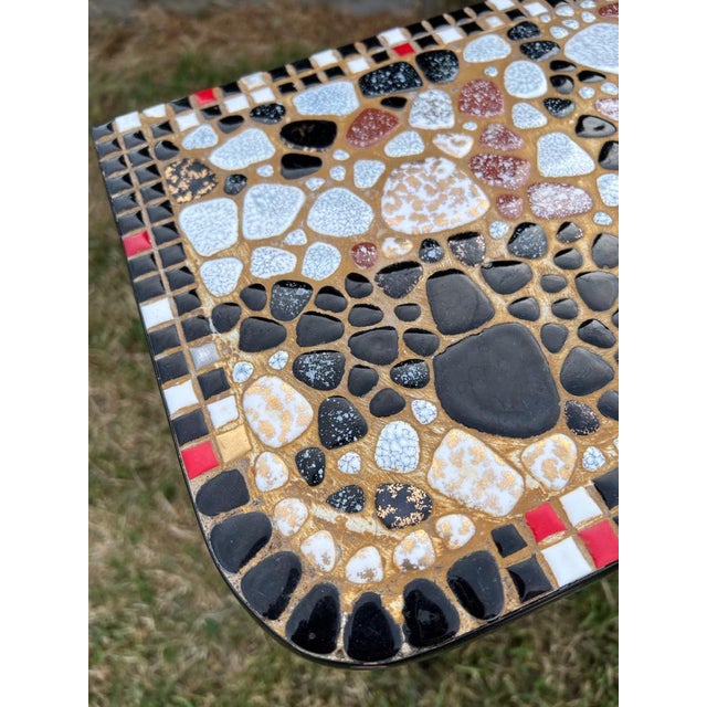 Mid-Century German Plant Stand with Mosaic Stones, 1970s For Sale - Image 13 of 18