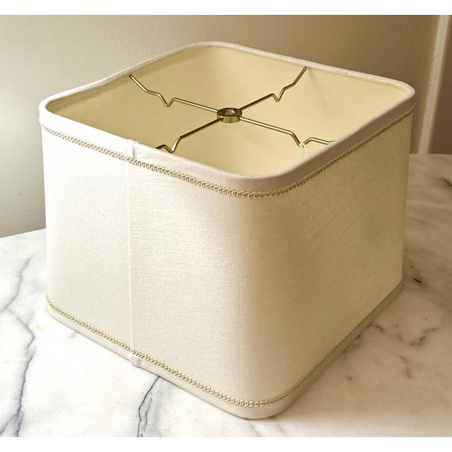 Brand‑new, never used Tailor Made Shades lampshade in a classic silhouette with softly rounded corners. Crafted in an...