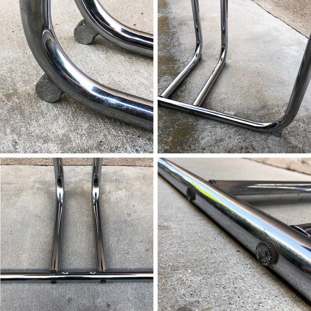 Black Bauhaus Chrome and Black Laminate Console Table by Royalchrome, Circa 1930s For Sale - Image 8 of 9