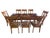 Wood Late 20th Century Traditional Expandable Wood Dining Table With 8 Upholstered Chairs – 9 Piece Set For Sale - Image 7 of 9
