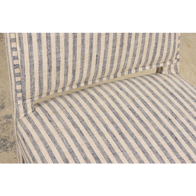 Antique French Louis XIII Walnut Dining Chairs in Tailored Stripe - Set of 8 For Sale - Image 12 of 18