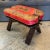 Moroccan Hand Made Leather and Wood Bench For Sale - Image 11 of 11