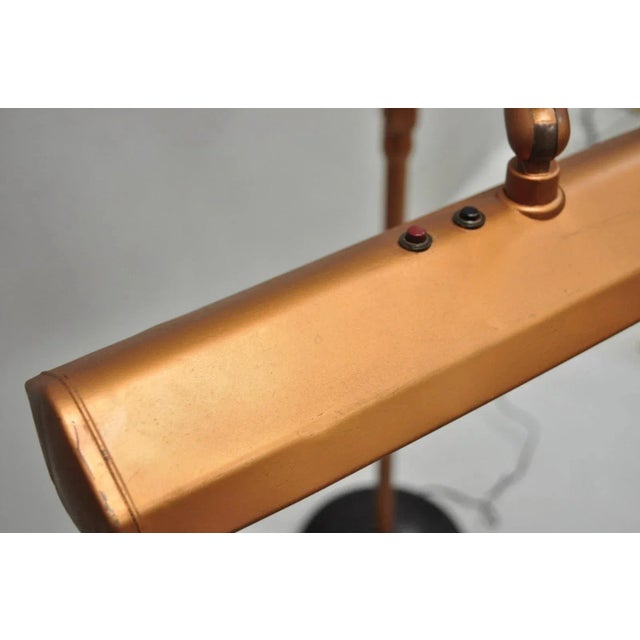 Mid 20th Century Vintage Dazor Industrial Modern Floating Tall Adjustable Metal Task Floor Lamp For Sale - Image 5 of 14