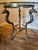 Silver 1980s Authentic Maitland-Smith Ltd. Three Eagle Pedestal Design Table Base With Glass Top For Sale - Image 8 of 13