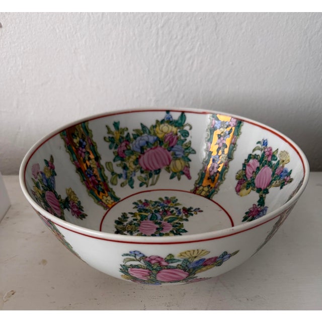 Ceramic Famille Rose Large Bowl For Sale - Image 7 of 7