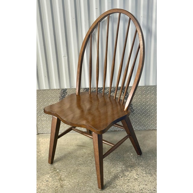 Set of 4 Bow Back Rustic Farmhouse Dining Chairs For Sale - Image 10 of 12