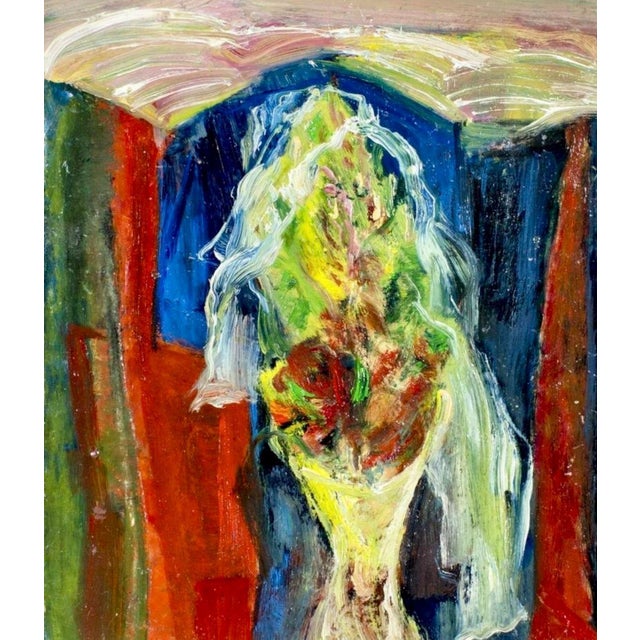 Norman Carton, American Abstract Expressionist Flowers Oil Painting Norman Carton Wpa Artist For Sale - Image 4 of 14
