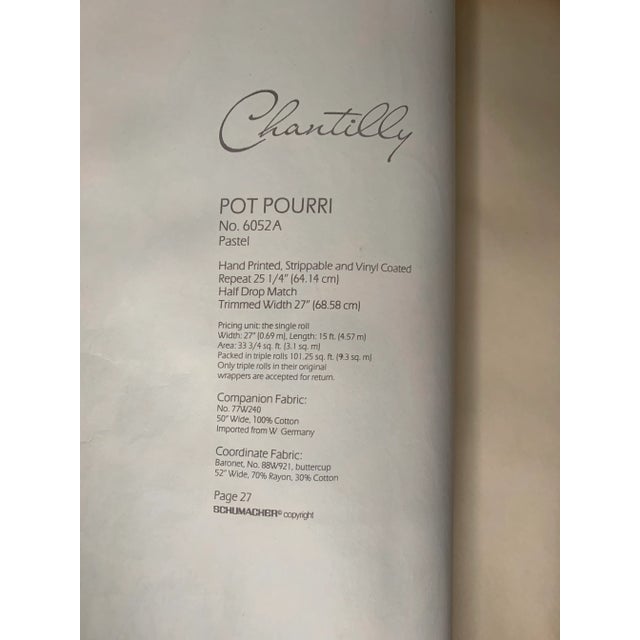 Abstract Expressionism Vintage Schumacher Wallpaper Hand-Printed Wallpaper Pot Pourri Sample Only For Sale - Image 3 of 3