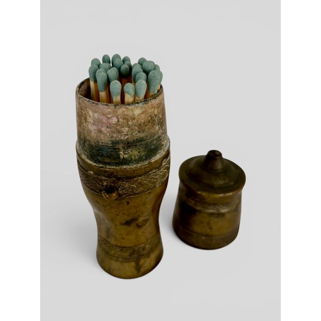 Asian Antique Antique Thai Bronze Lime Box For Sale - Image 3 of 5
