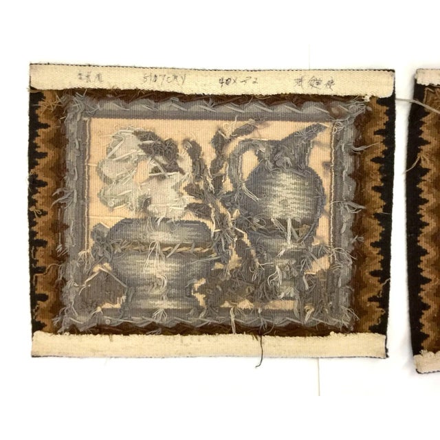French Antique Aubusson Tapestry Pillow Fragments - A Pair For Sale - Image 3 of 12