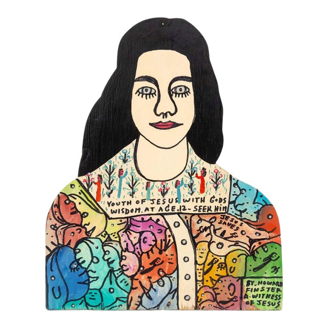 Howard Finster "A Witness of Jesus", 1991 For Sale