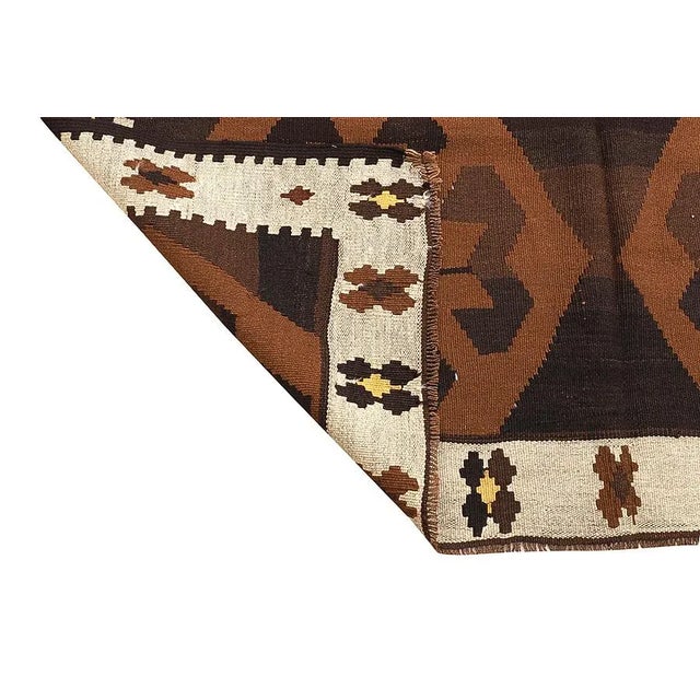Mid 20th Century Vintage Wool Turkish Kars Kilim For Sale - Image 5 of 7