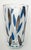 Circa 1985 Italian Modernist Nanae Umeda With Egizia by Sottsass Associati Blue, Silver, Colorless Vase For Sale - Image 9 of 12
