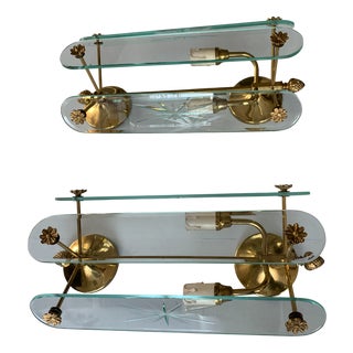 Art Deco Style Wall Lamps, 1970s, Set of 2 For Sale