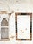 Large Moroccan Rectangular Wall Mirror, Expresso Brown Wood, Orange With Silver Embellishments For Sale - Image 10 of 12