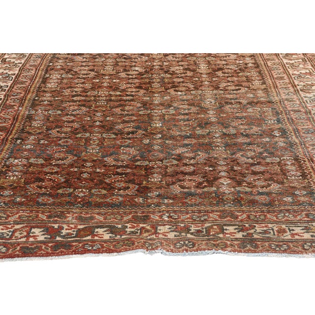 Antique Persian Mahal Gallery Rug - 05'03 X 09'11 For Sale - Image 4 of 9