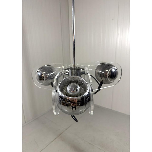 Hanging Lamp in the style of Gino Sarfatti, 1970s For Sale - Image 15 of 18