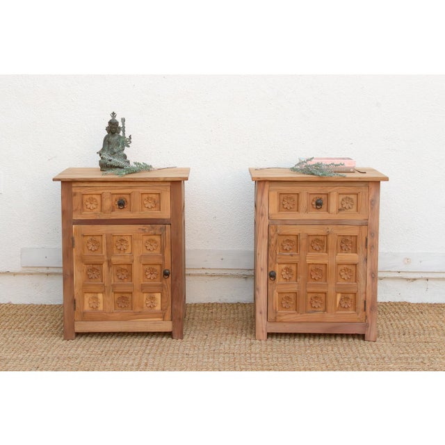 Set of 2, Haveli Lotus Flower Bedside Cabinets For Sale - Image 9 of 9