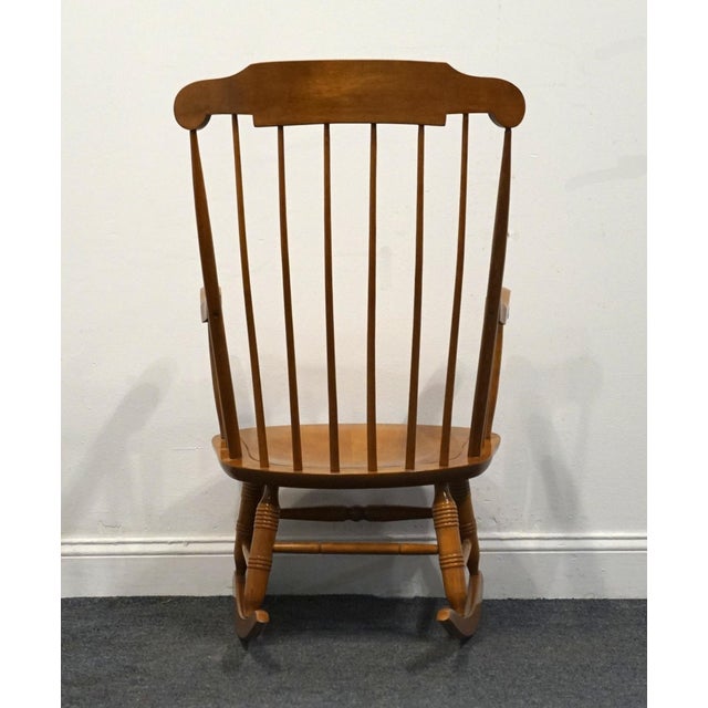 Nichols & Stone Solid Hard Rock Maple Colonial Early American Windsor Rocking Chair For Sale In Kansas City - Image 6 of 9