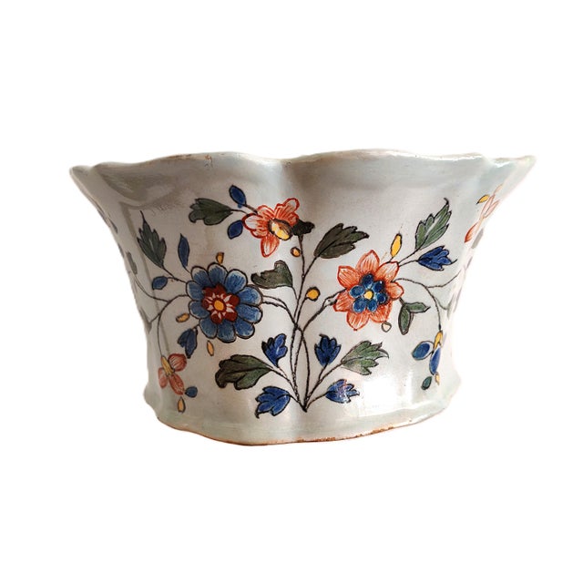18th Century Faience Wall Pocket Flower Pot from Rouen, France For Sale - Image 10 of 10