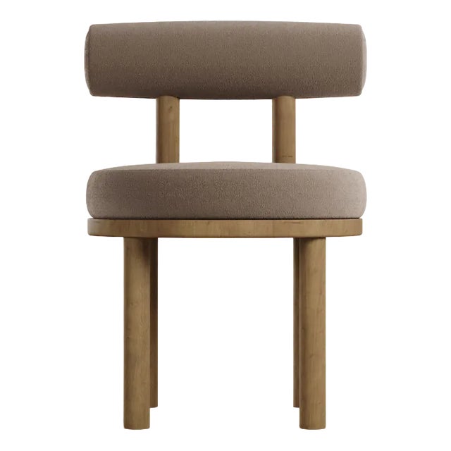 Modern Moca Chair in Boucle and Oak by Collector Studio For Sale