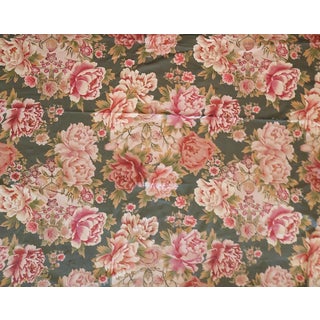 Vintage Collier Campbell "Mirabelle" Floral Cotton Sateen: 4 Yards For Sale