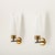 Stilnovo Italian Wall Scones in Opaline Glass and Brass from Stilnovo, 1960s, Set of 2 For Sale - Image 4 of 10