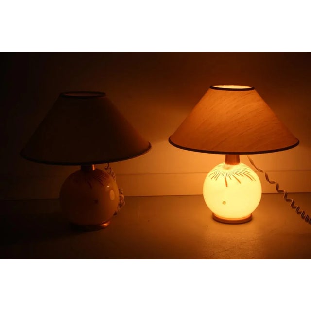 Metal Vintage Murano Glass Table Lamps from La Murrina, 1970s, Set of 2 For Sale - Image 7 of 10