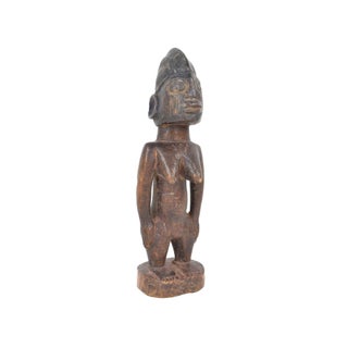 Early 20th Century Yoruba Ibeji Female Miniature Figure 11.5 Inch Nigeria For Sale