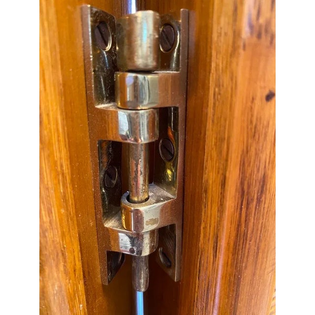 Late 20th Century Vintage McGuire Target Rattan & Woven 3-Panel Room Dividers- Set of 2 For Sale In Portland, OR - Image 6 of 11